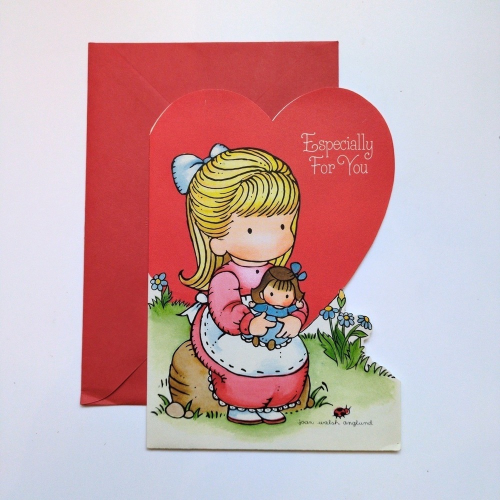 Vtg 1973 Valentine's Day Greeting Card - Joan Walsh Anglund‎ Art Hallmark